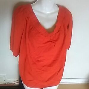 Old Navy Gathered Scoop Tunic in Manderin  Orange